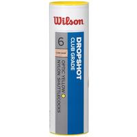 Wilson Dropshot Shuttlecocks - Tube of 6 - Yellow