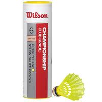 Wilson Championship Shuttlecocks - Tube of 6 - Yellow, Fast