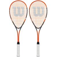 wilson impact pro 500 squash racket double pack orangegrey