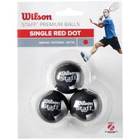 Wilson Staff Red Dot Squash Balls - Pack of 3