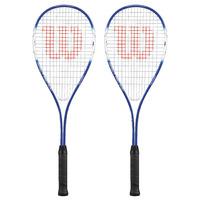 Wilson Impact Pro 500 Squash Racket Double Pack - Blue/White