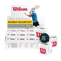 Wilson Staff Double Yellow Dot Squash Balls - 1 dozen