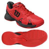 Wilson Rush Pro 2.5 Junior Tennis Shoes - Black/Red, 4.5 UK