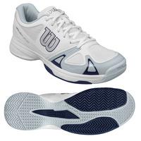 Wilson Rush EVO Mens Tennis Shoes - White/Blue, 9.5 UK