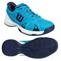 Wilson Rush Pro 2.5 Junior Tennis Shoes - White/Blue, 2 UK