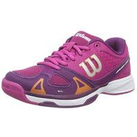 wilson rush pro junior tennis shoes purplepink 3 uk