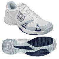 Wilson Rush EVO Mens Tennis Shoes - White/Blue, 8.5 UK