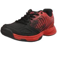 Wilson Kaos Comp Junior Tennis Shoes - Black/Red, 1.5 UK