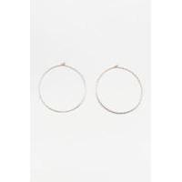 Wire Textured Hoop Earrings, ROSE