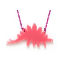 Wild Republic Pink Stegosaurus Chain Necklace