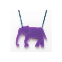 Wild Republic Purple Elephant Chain Necklace
