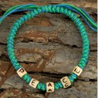 Wild Republic Peace Green & Blue Friendship Bracelet