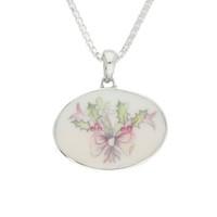 Wind In The Willows Necklace Oval Fine Bone China And Silver