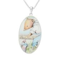 Wind In The Willows Necklace Oval Fine Bone China And Silver