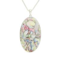 Wind In The Willows Necklace Oval Fine Bone China And Silver