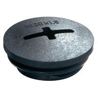 Wiska 10064643 EVSG-ORD 16 Black Plastic Blind Plug with O-Ring
