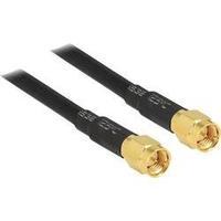 WLAN aerials Cable [1x SMA plug - 1x SMA plug] 2 m Black gold plated connectors Delock