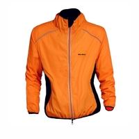 WOLFBIKE Cycling Jersey Men Riding Breathable Jacket Cycle Clothing Bike Long Sleeve Wind Coat Orange XL