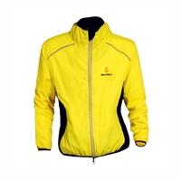 WOLFBIKE Cycling Jersey Men Riding Breathable Jacket Cycle Clothing Bike Long Sleeve Wind Coat Yellow 3XL