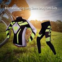 WOSAWE® Quick Dry Breathable Bike Bicycle Mountain Biking Unisex Cycling Jersey Pants Tights Clothing Sets Suits Long Sleeve Outdoor Sports