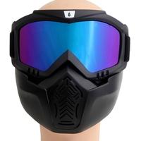 WOLFBIKE Unisex MTB Biking Cycling Glasses Goggles Skiing Glasses Windproof Glasses Mask Face Detachable Mask Motorcycle Glasses Snowboard Skate Eyegl