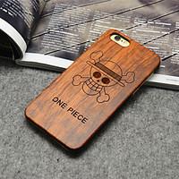 Wooden iphone Case ONE PIECE Anime Pirates Hard Back Cover for iPhone 6/6s