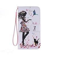 Woman Cat Painted PU Phone Case for Galaxy Grand Prime G530/Xcover 3 G388F/Core Prime G360/J7/J5/J1