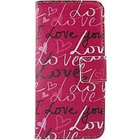 Word Phrase Pattern PU Leather Flip Case with Magnetic Snap and Card Slot for Nokia Lumia N630/635/Lumia625/520