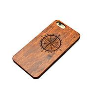 Wooden iPhone Case Compass the North Carving Concavo Convex Hard Back Cover for iPhone 6s 6 Plus