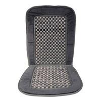 Wooden bead seat cover with dark grey border