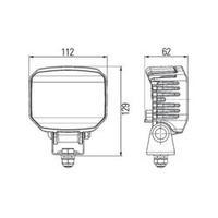 Working light Hella Power Beam 1000 work spotlight; 12 V, 24 V (W x H x D) 112 x 129 x 62 mm 850 lm