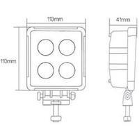 Working light SecoRüt LED Arbeitsscheinwerfer 12-30 Volt 12 V, 24 V (W x H x D) 110 x 110 x 41 mm 2500 lm