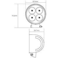 Working light SecoRüt Secorütt LED-ARBEITSSCHEINWERFER 12 W 12 V, 24 V (Ø x H) 84 mm x 111 mm 600 lm