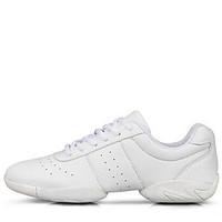 womens dance shoes sneakers breathable leather low heel white