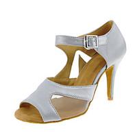 Women\'s Latin Ballroom Salsa Tango Dance Shoes Customized Heels Flower Soft Leather Bottom Dancing Shoes