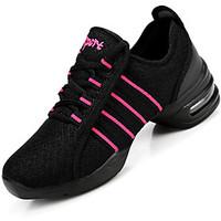 women dance shoes breathable mesh shoes dance training balck red white