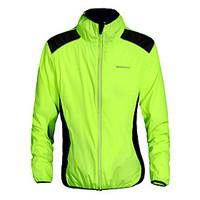 WOSAWE Cycling Jacket Unisex Bike Jacket Tops Breathable Quick Dry Windproof Reflective Strips Lightweight Materials TeryleneCamping /