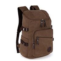 WOWANG Men \'s Fashion High Quality Waterproof Canvas Outdoor Traveling Backpack Bag