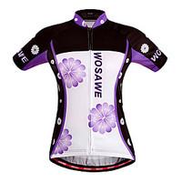 WOSAWE Cycling Jersey Women\'s Short Sleeve Bike Jersey Tops Quick Dry Windproof Breathable Polyester 100% Polyester Floral / Botanical