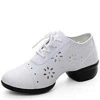 womens dance shoes sneakers breathable leather hollow low heel blackwh ...