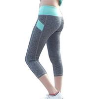 womens elastic quick dry compression sports pants fitness running legg ...