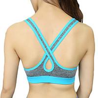 Women\'s Sexy Racerback Sports Bra Wireless Push Up Quick Dry Underwear Fitness Running Yoga Tops