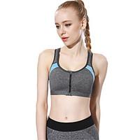 Women\'s Sexy Sports Bra Wireless Front Zipper Underwear Fitness Running Yoga Tops