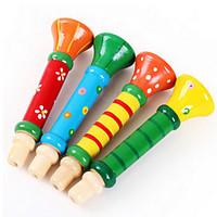 Wood Colorful Trumpet Loudspeaker Toys Musical Instruments Music Toys for Kids
