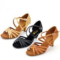 womens latin dance shoes satin ballroom jazz swing shoes salsa sandals ...