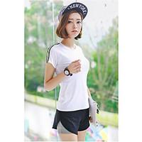 womens short sleeve running jersey bib shorts breathable summer sports ...