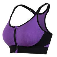 Women Front Zipper Yoga Bra Gym Fitness Soutien Gorge Tank Padded Push Up Running Bra For Girls Breathable Sports Top