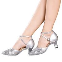 womens dance shoes latin patent leather sparkling glitter paillette sy ...