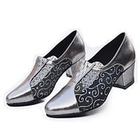 Women\'s Latin Ballroom Dance Shoes Jazz / Modern / Swing Shoes / Salsa / Samba Chunky Heel Black / Silver / Gray