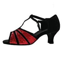 womens dance shoes latin velvet sparkling glitter paillette synthetic  ...